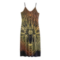 Spiritual Deer Mandala Print Jersey Midi Cami Dress