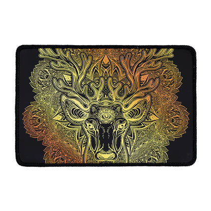 Spiritual Deer Mandala Print Kitchen Mat