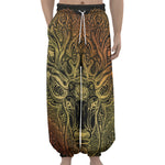 Spiritual Deer Mandala Print Lantern Pants