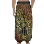 Spiritual Deer Mandala Print Lantern Pants