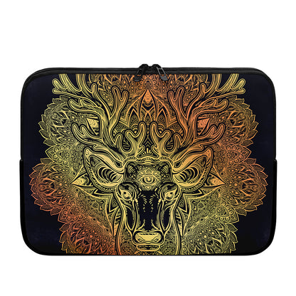 Spiritual Deer Mandala Print Laptop Sleeve