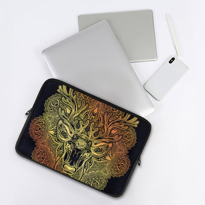 Spiritual Deer Mandala Print Laptop Sleeve