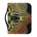 Spiritual Deer Mandala Print Leather Bible Cover