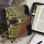 Spiritual Deer Mandala Print Leather Bible Cover
