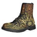 Spiritual Deer Mandala Print Lace-Up Boots