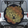 Spiritual Deer Mandala Print Leather Spare Tire Cover