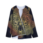 Spiritual Deer Mandala Print Long Sleeve Short Coat