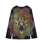 Spiritual Deer Mandala Print Long Sleeve Short Coat