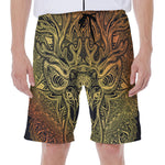 Spiritual Deer Mandala Print Men's Beach Shorts