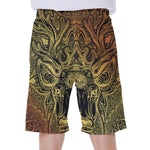 Spiritual Deer Mandala Print Men's Beach Shorts