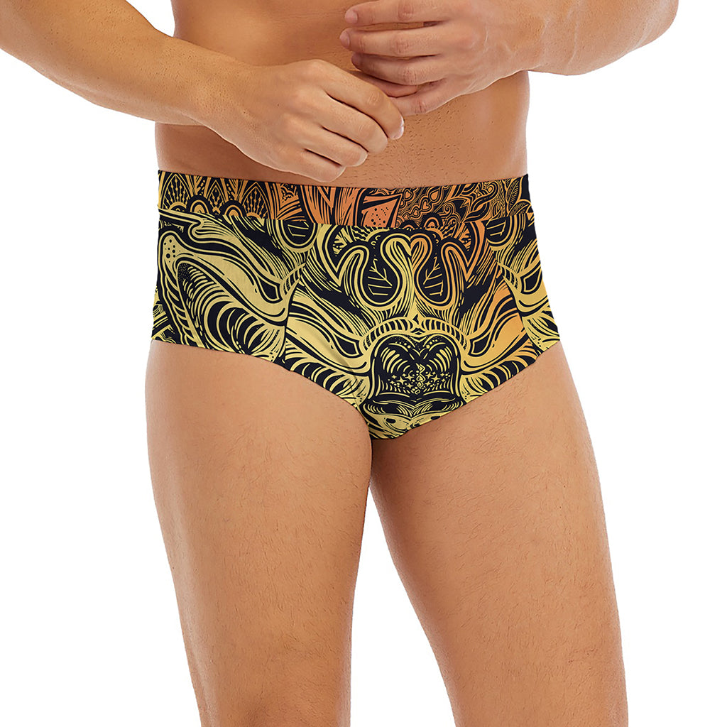 Spiritual Deer Mandala Print Men's Briefs