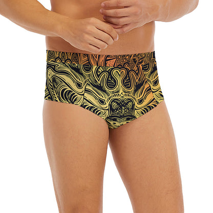 Spiritual Deer Mandala Print Men's Briefs