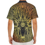 Spiritual Deer Mandala Print Men's Deep V-Neck Shirt