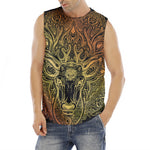 Spiritual Deer Mandala Print Men's Fitness Tank Top