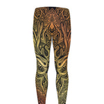 Spiritual Deer Mandala Print Men's leggings
