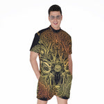 Spiritual Deer Mandala Print Men's Rompers