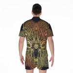 Spiritual Deer Mandala Print Men's Rompers
