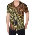Spiritual Deer Mandala Print Men's Shirt