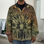 Spiritual Deer Mandala Print Men's Shirt Jacket