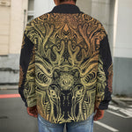 Spiritual Deer Mandala Print Men's Shirt Jacket
