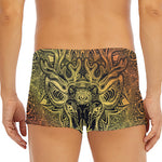 Spiritual Deer Mandala Print Men's Short Boxer Briefs