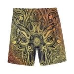 Spiritual Deer Mandala Print Men's Sports Shorts