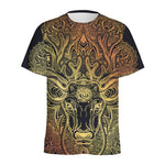 Spiritual Deer Mandala Print Men's Sports T-Shirt