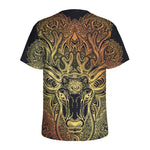 Spiritual Deer Mandala Print Men's Sports T-Shirt