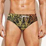 Spiritual Deer Mandala Print Men's Swim Briefs