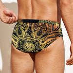 Spiritual Deer Mandala Print Men's Swim Briefs