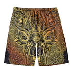 Spiritual Deer Mandala Print Men's Swim Trunks