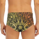 Spiritual Deer Mandala Print Men's Triangle Swim Briefs