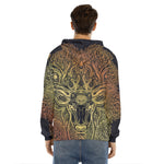 Spiritual Deer Mandala Print Men's Velvet Pullover Hoodie