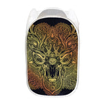 Spiritual Deer Mandala Print Mesh Laundry Hamper