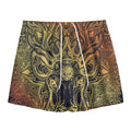 Spiritual Deer Mandala Print Mesh Shorts