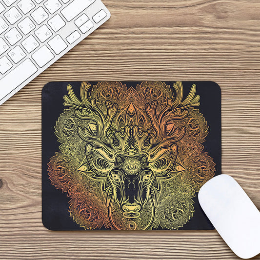 Spiritual Deer Mandala Print Mouse Pad