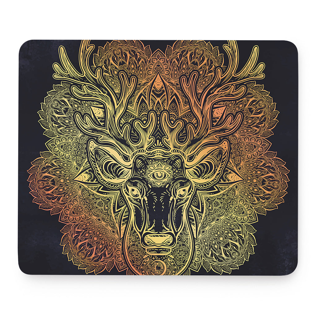 Spiritual Deer Mandala Print Mouse Pad