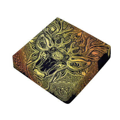 Spiritual Deer Mandala Print Outdoor Seat Cushion Cover