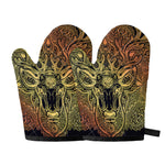 Spiritual Deer Mandala Print Oven Mitts