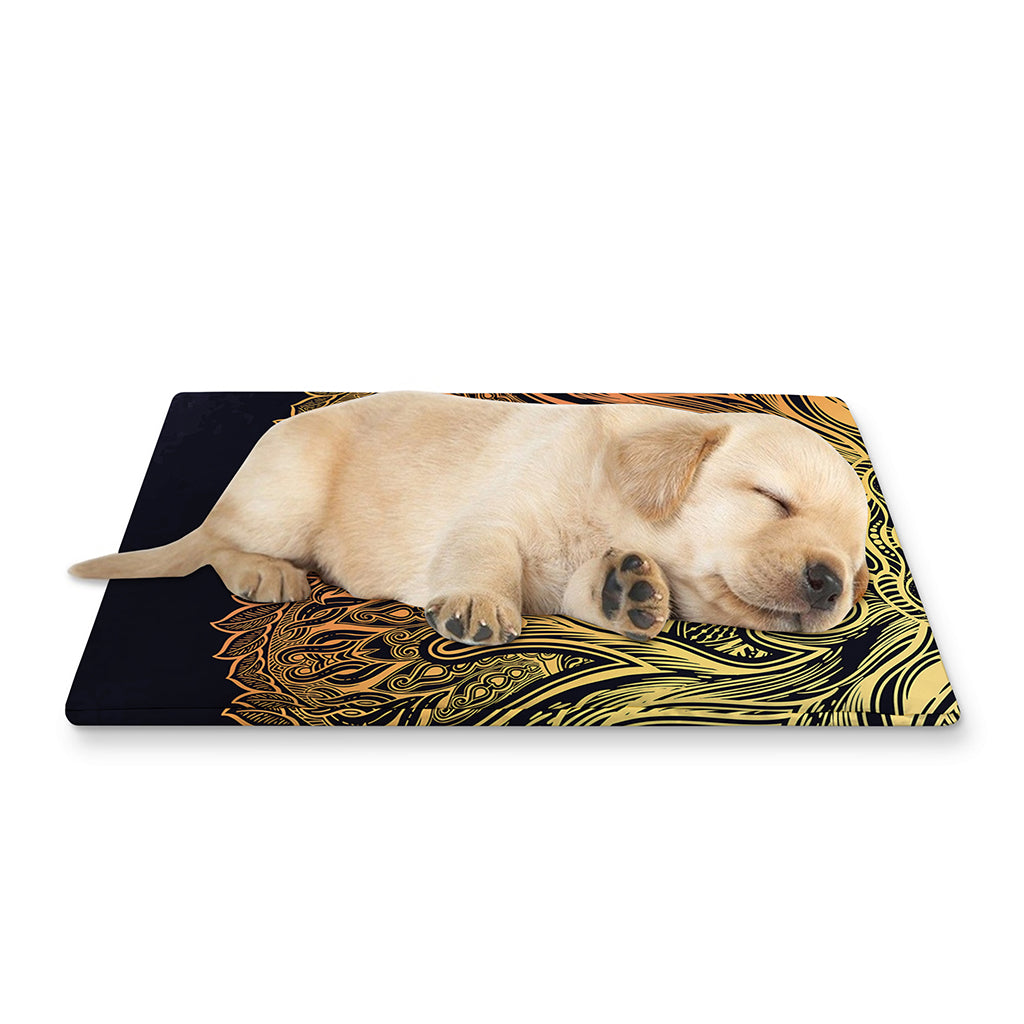Spiritual Deer Mandala Print Pet Cooling Mat Cover