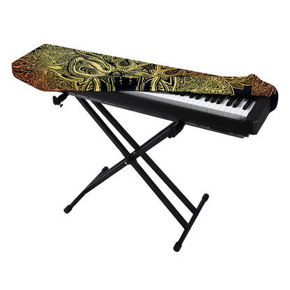 Spiritual Deer Mandala Print Piano Keyboard Cover