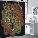 Spiritual Deer Mandala Print Premium Shower Curtain