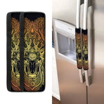 Spiritual Deer Mandala Print Refrigerator Handle Covers