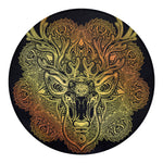 Spiritual Deer Mandala Print Round Blanket
