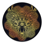Spiritual Deer Mandala Print Round Floor Mat