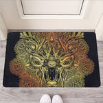 Spiritual Deer Mandala Print Rubber Doormat