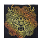Spiritual Deer Mandala Print Silk Bandana