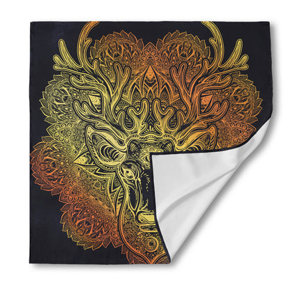Spiritual Deer Mandala Print Silk Bandana