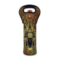 Spiritual Deer Mandala Print Single Neoprene Wine Tote