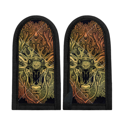 Spiritual Deer Mandala Print Skillet Handle Cover